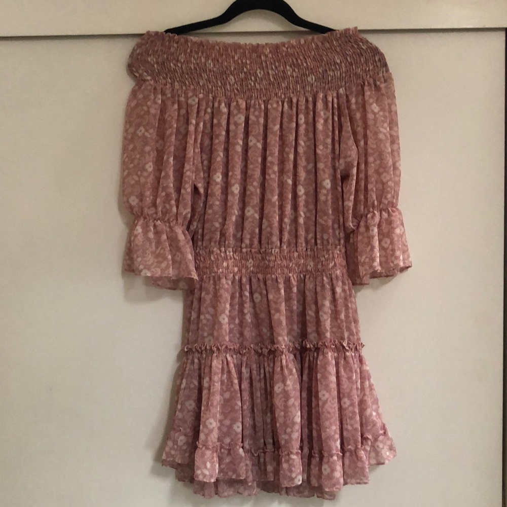 NWOT MISA Los Angeles floral pink dress
